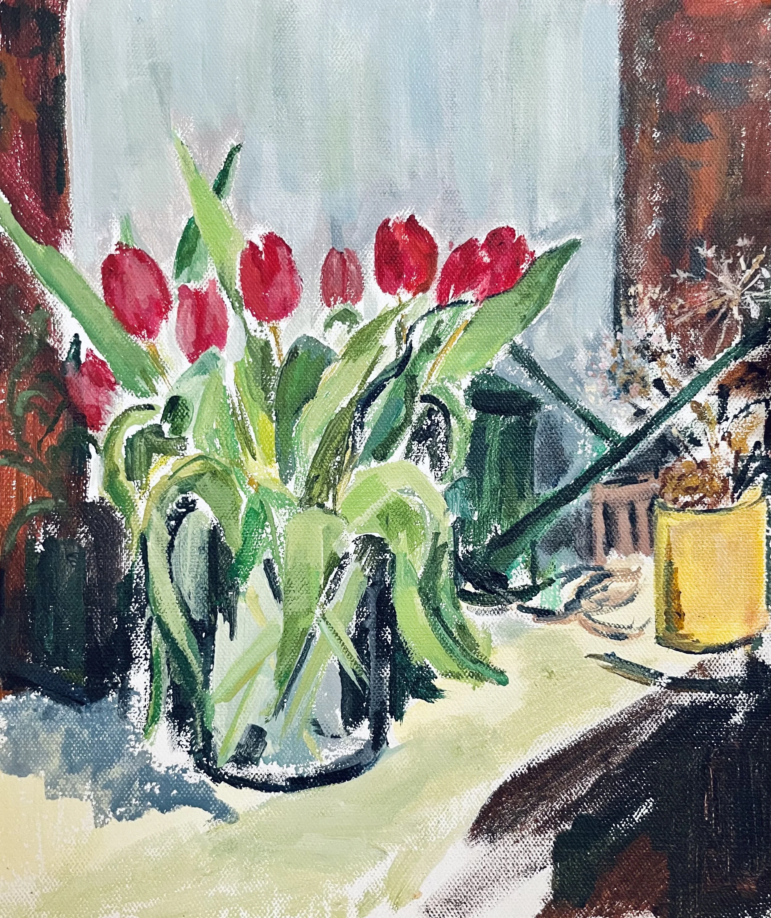 Tulips and Watering Can 
