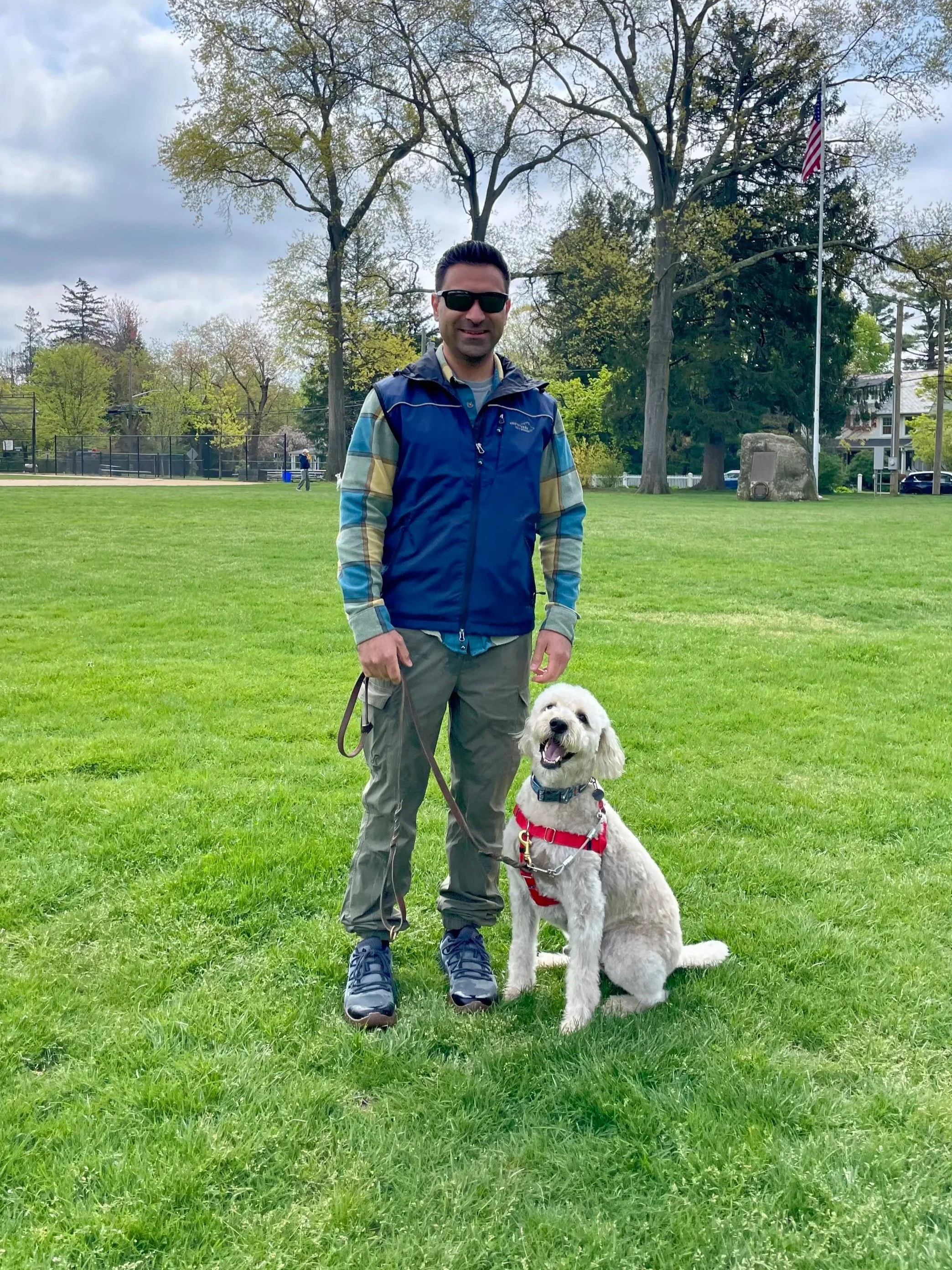 Dog trainer with his student