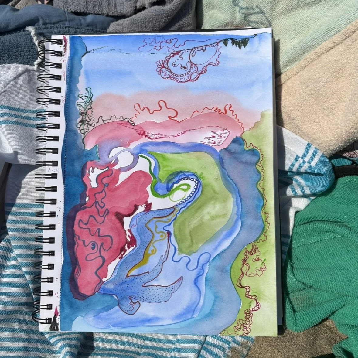 Sketches of the last few weeks. Trying out some new stuff with ink and other mediums 💛🧡