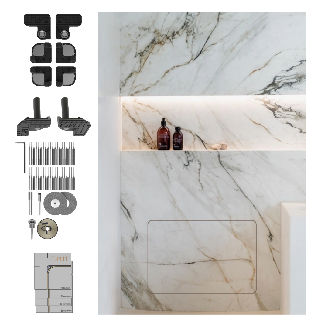 Hidden Access Hatch Mounting System Edplit – for Panels up to 400×500 mm