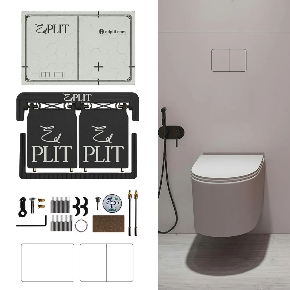 Hidden Toilet Flush Button M4 Edplit - Compatible with Geberit, AlcaPlast, TECE, Viega, VitrA, Noken, JomoTech, Cersanit, TOTO
