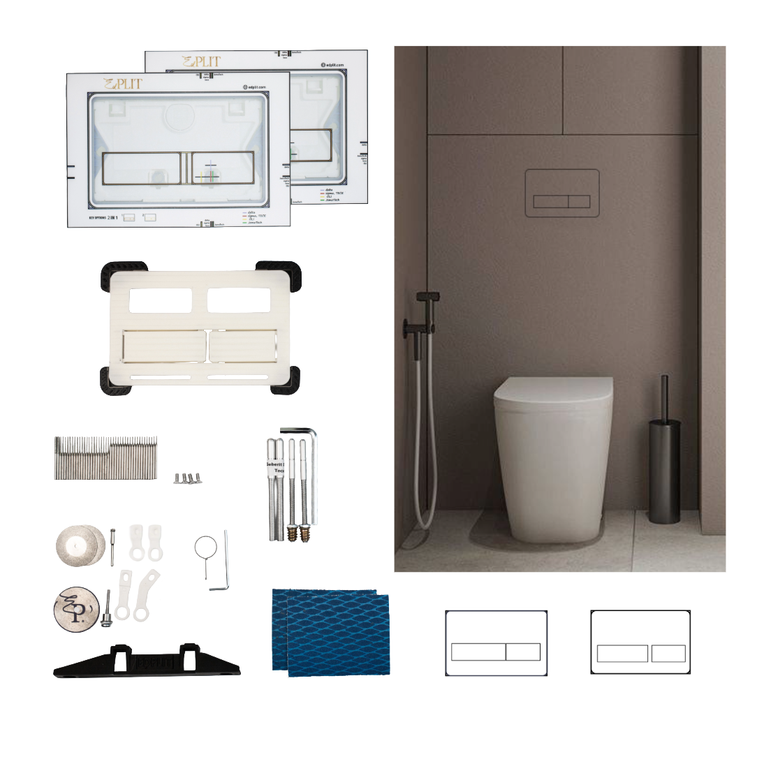 Hidden Toilet Flush Button M2 Edplit - Compatible with Geberit, AlcaPlast, TECE