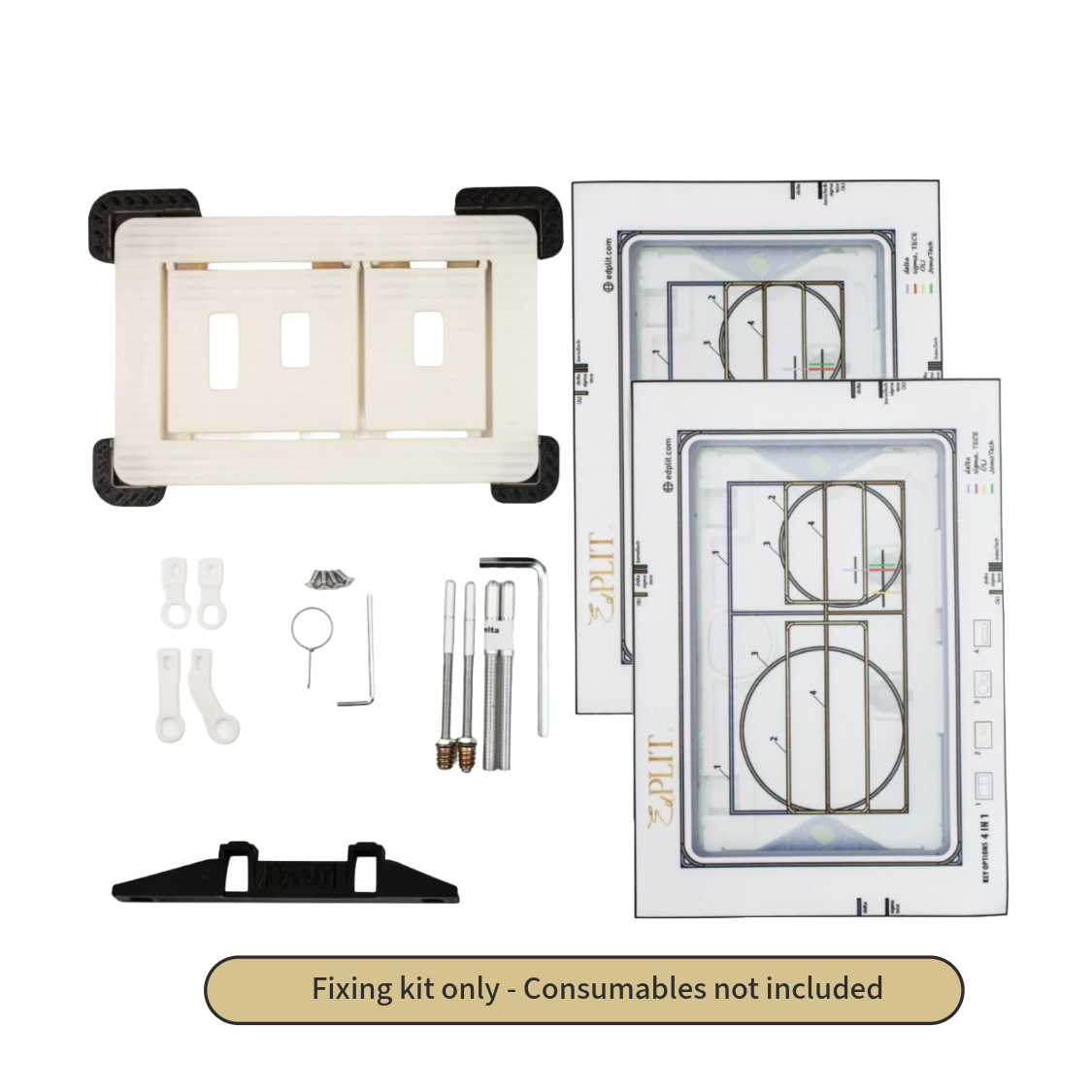 Hidden Toilet Flush Button M1 Edplit - Compatible with Geberit, AlcaPlast, TECE