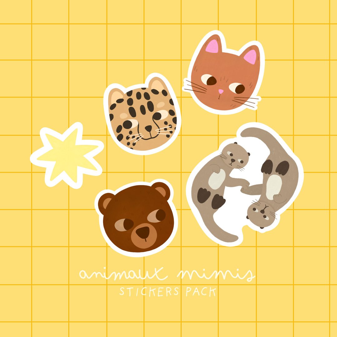 PACK DE STICKERS - ANIMAUX MIMIS