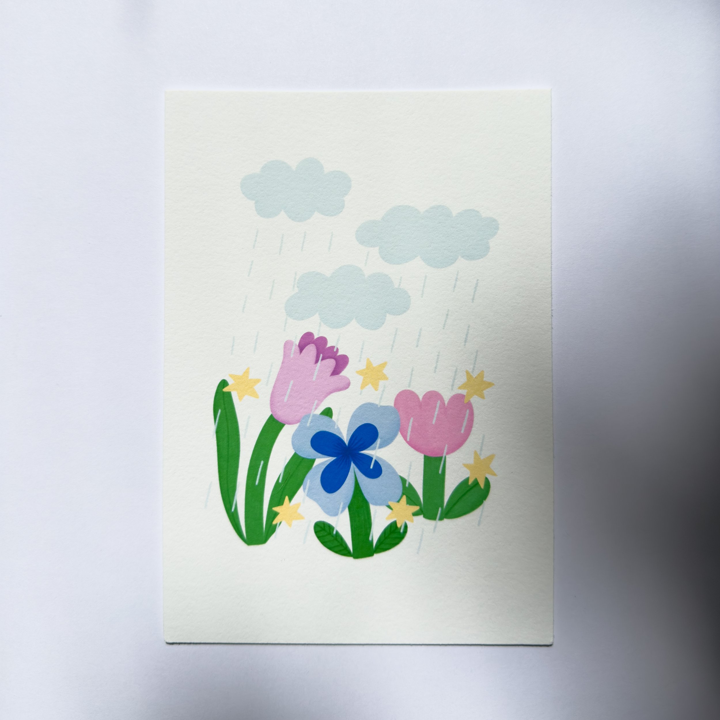 CARTE - DE LA PLUIE POUR LES FLEURS