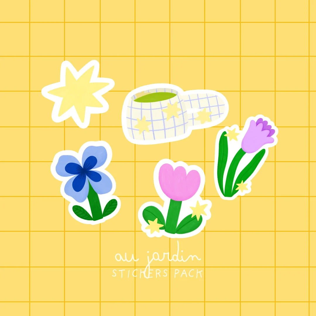 PACK DE STICKERS - AU JARDIN