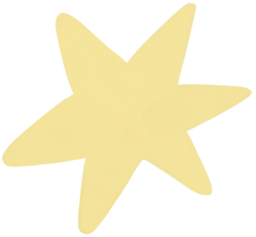 Illustration d'une étoile jaune stylisée avec cinq branches