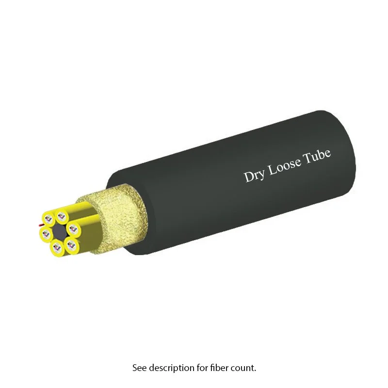 Dry Loose Tube Fiber Optic Cable, 96 Fiber, Singlemode, Unrated, Black | plus Corning SMF-28 Ultra Fiber