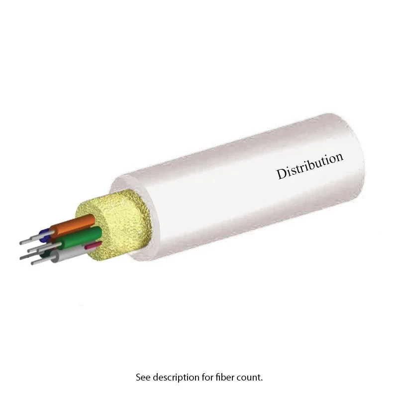 Distribution Fiber Optic Cable, 2 Fiber, Singlemode, Riser, White | plus Corning SMF-28 Ultra Fiber