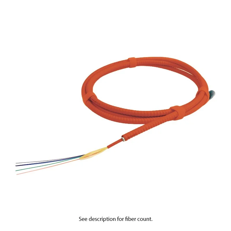 Distribution Fiber Optic Cable with Aluminum Interlocking Armor (AIA), 24 Fiber, Multimode, Plenum, Orange | Corning OM1 Optical Fiber