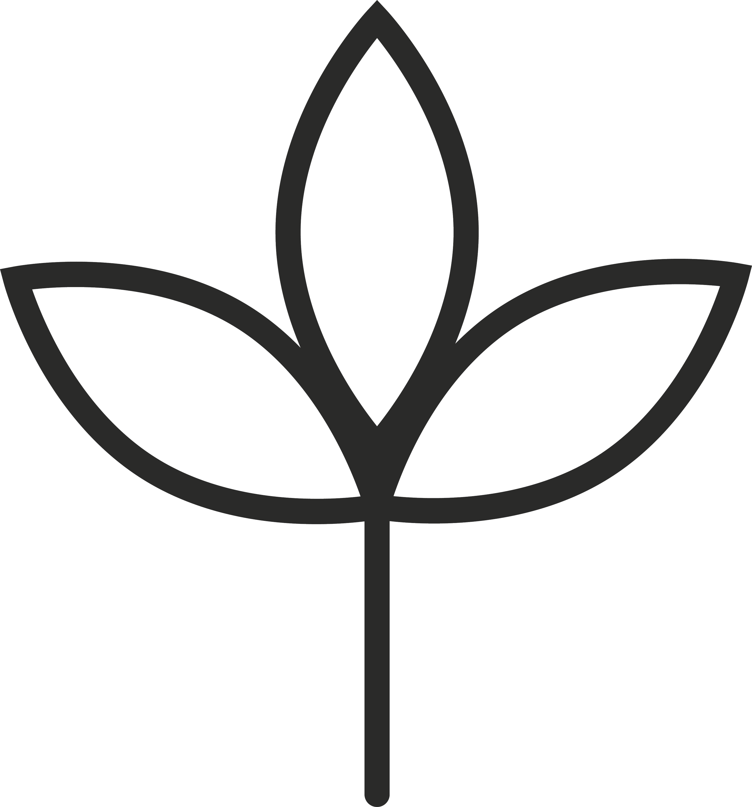 Simbolo stilizzato di una foglia o pianta