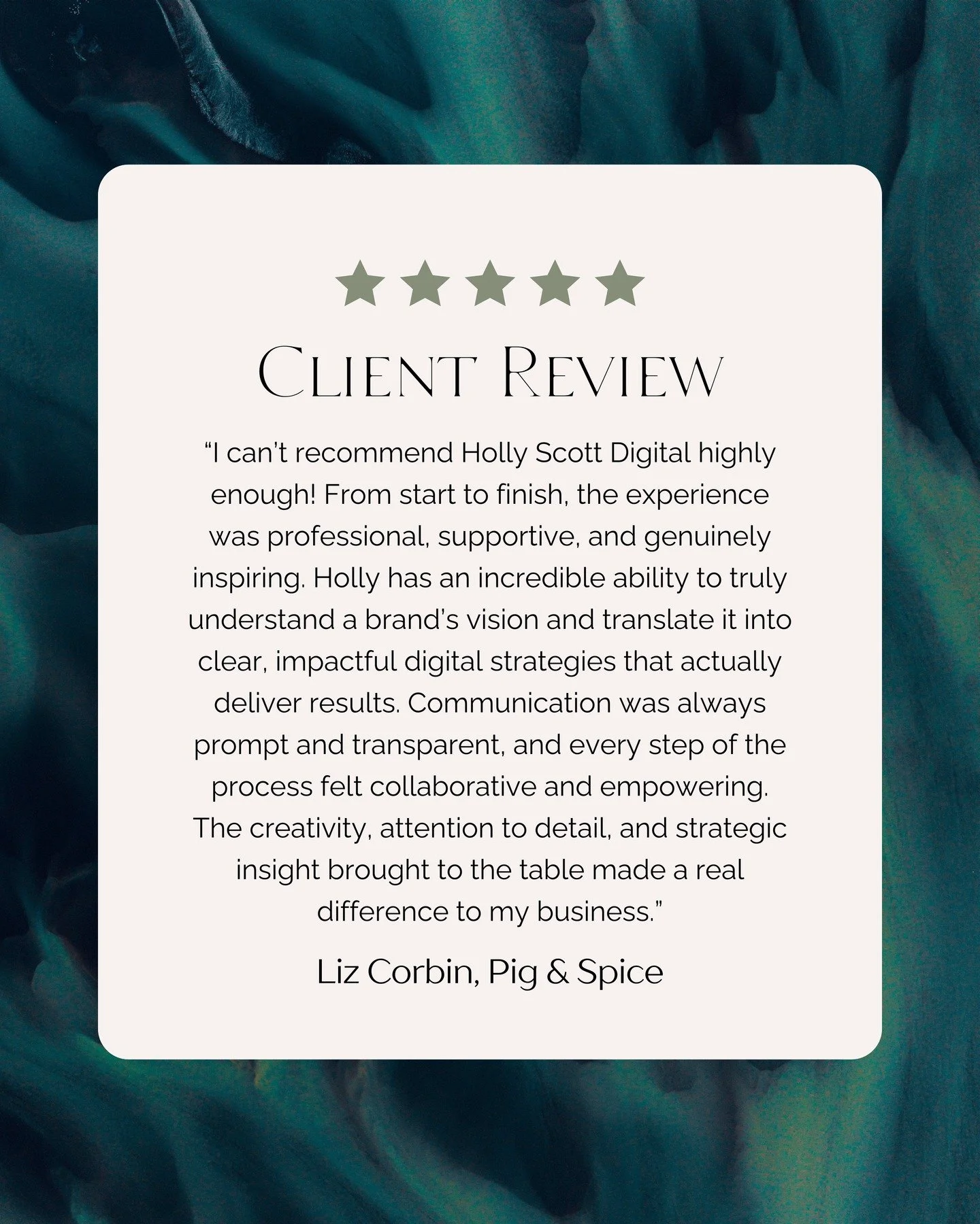 Feedback like this makes my entire week! 💫