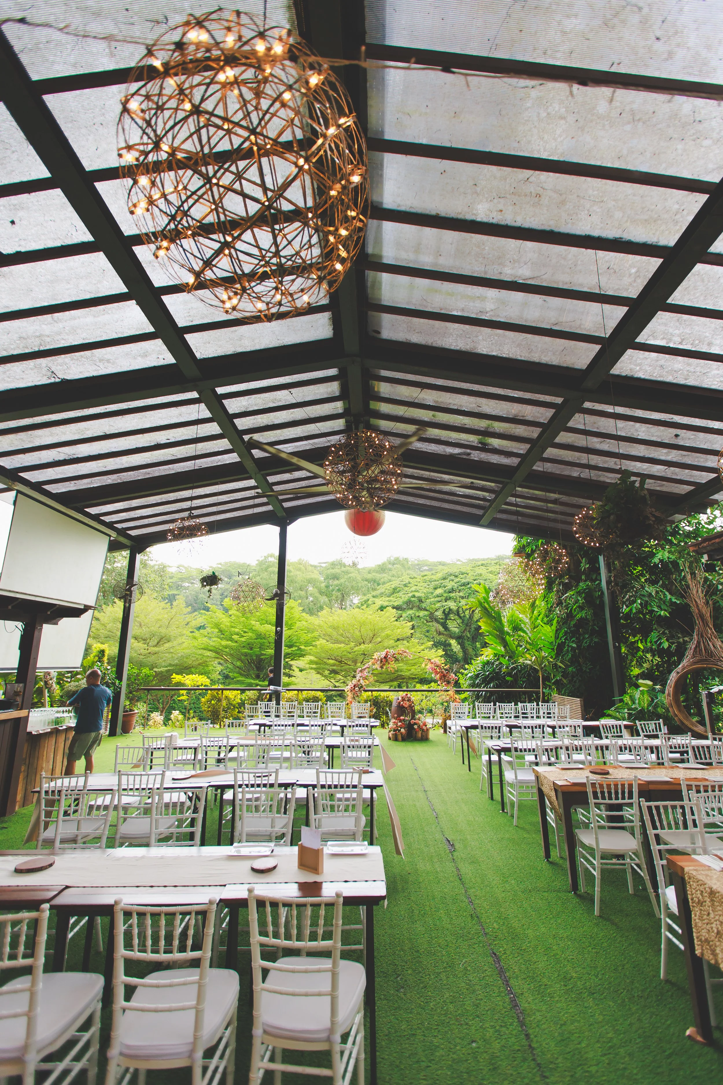 View of the space before our guests started arriving 