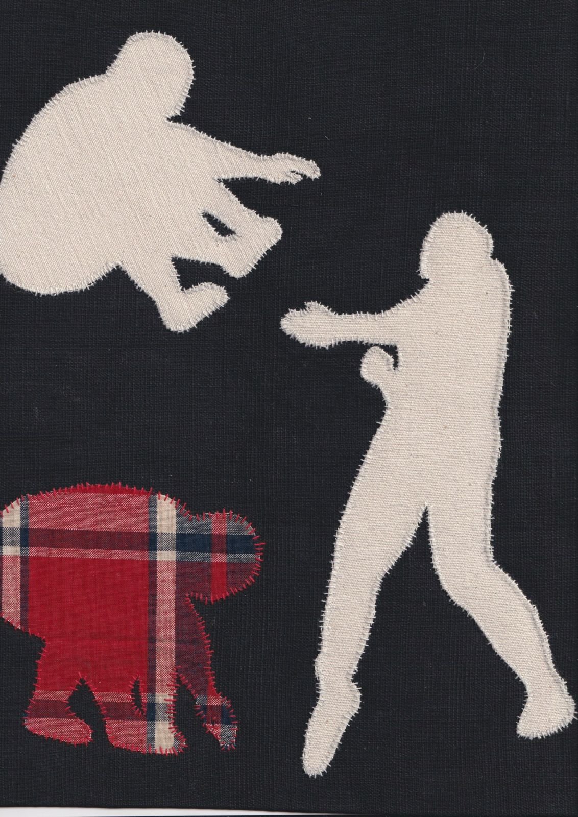 La Lucha, 2026
Appliqué on antique fabric, Japanese white and red cotton thread
Framed in oak with museum glass
30 x 28 cm unframed
38 x 46 cm  framed
Unique piece


CHF 2'800