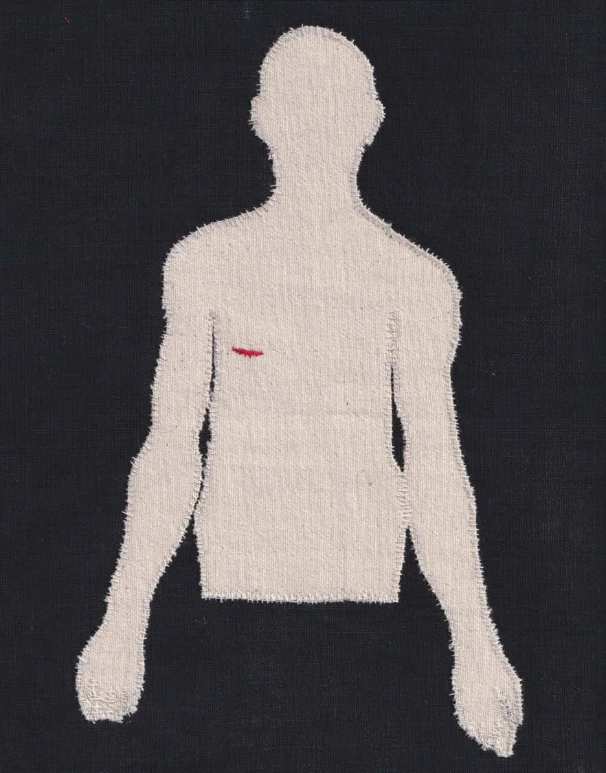 On Elevation, 2026
Appliqué on antique fabric, Japanese white cotton thread
Framed in oak with museum glass
30 x 28 cm unframed
38 x 46 cm  framed
Unique piece


CHF 2'800