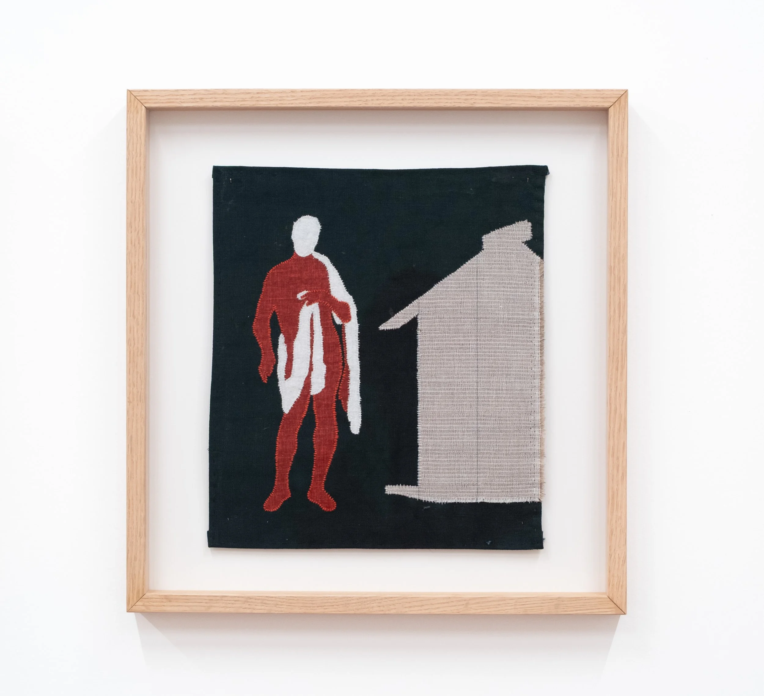 The Remaining Passion (After Matteo Di Giovanni), 2026
Appliqué on antique fabric, Japanese white cotton thread
Framed in oak with museum glass
30 x 28 cm unframed
39,5 x 41 cm framed