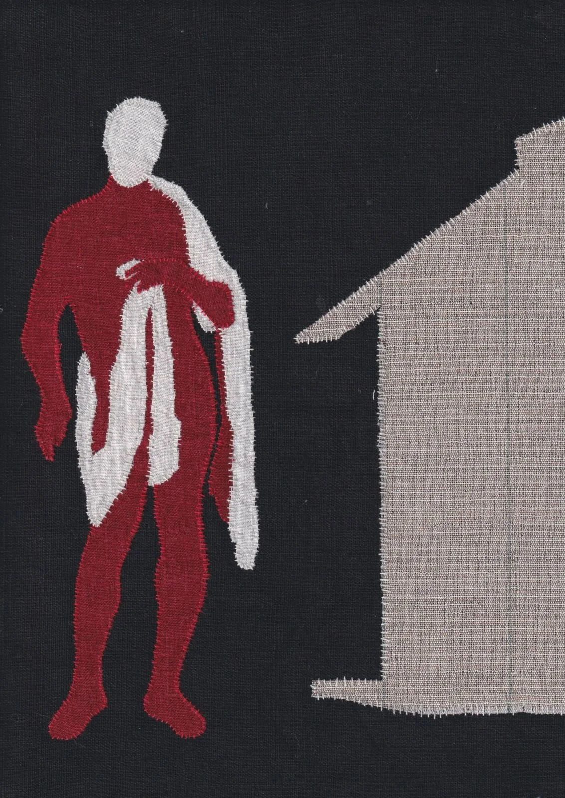 The Remaining Passion (After Matteo Di Giovanni), 2026
Appliqué on antique fabric, Japanese white cotton thread
Framed in oak with museum glass
30 x 28 cm unframed
38 x 46 cm  framed
Unique piece


CHF 2'800