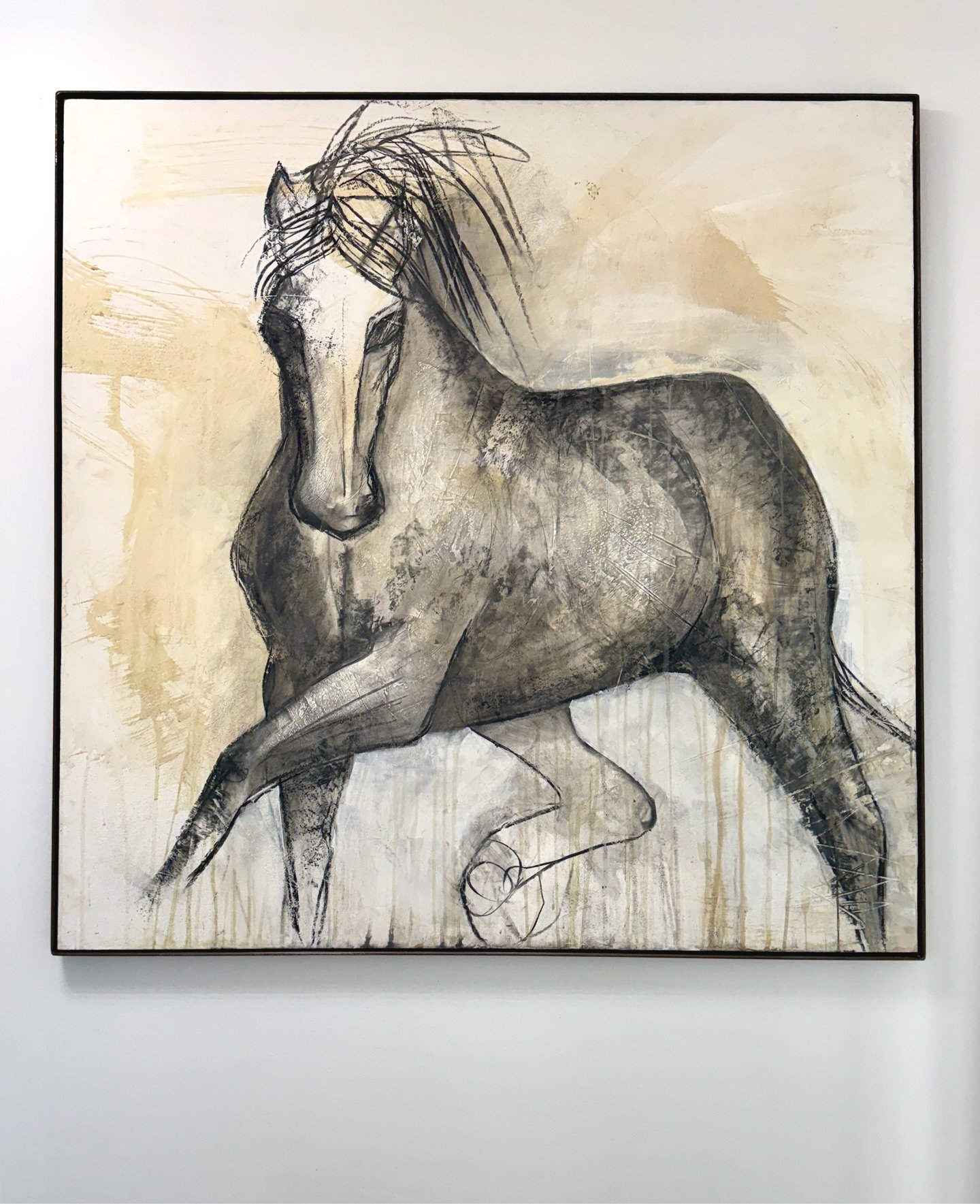 Delighted to take &ldquo;Saltwater Stallion&rdquo; to his new home today and catch up with Pete and Caroline.

Over the years they&rsquo;ve built a wonderful collection of my work, including the original charcoal drawing Two Hearts in the same 1m x 1