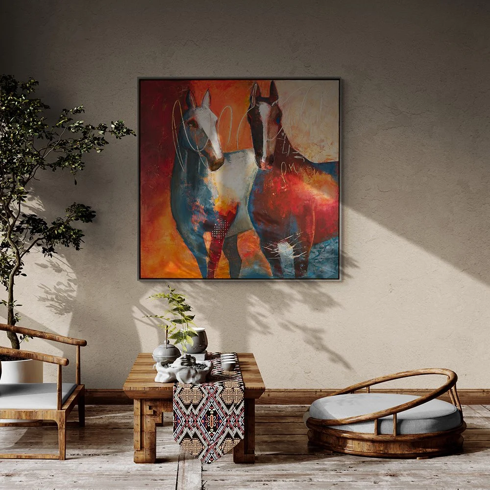 rustic-living-room-with-abstract-horse-painting.jpg