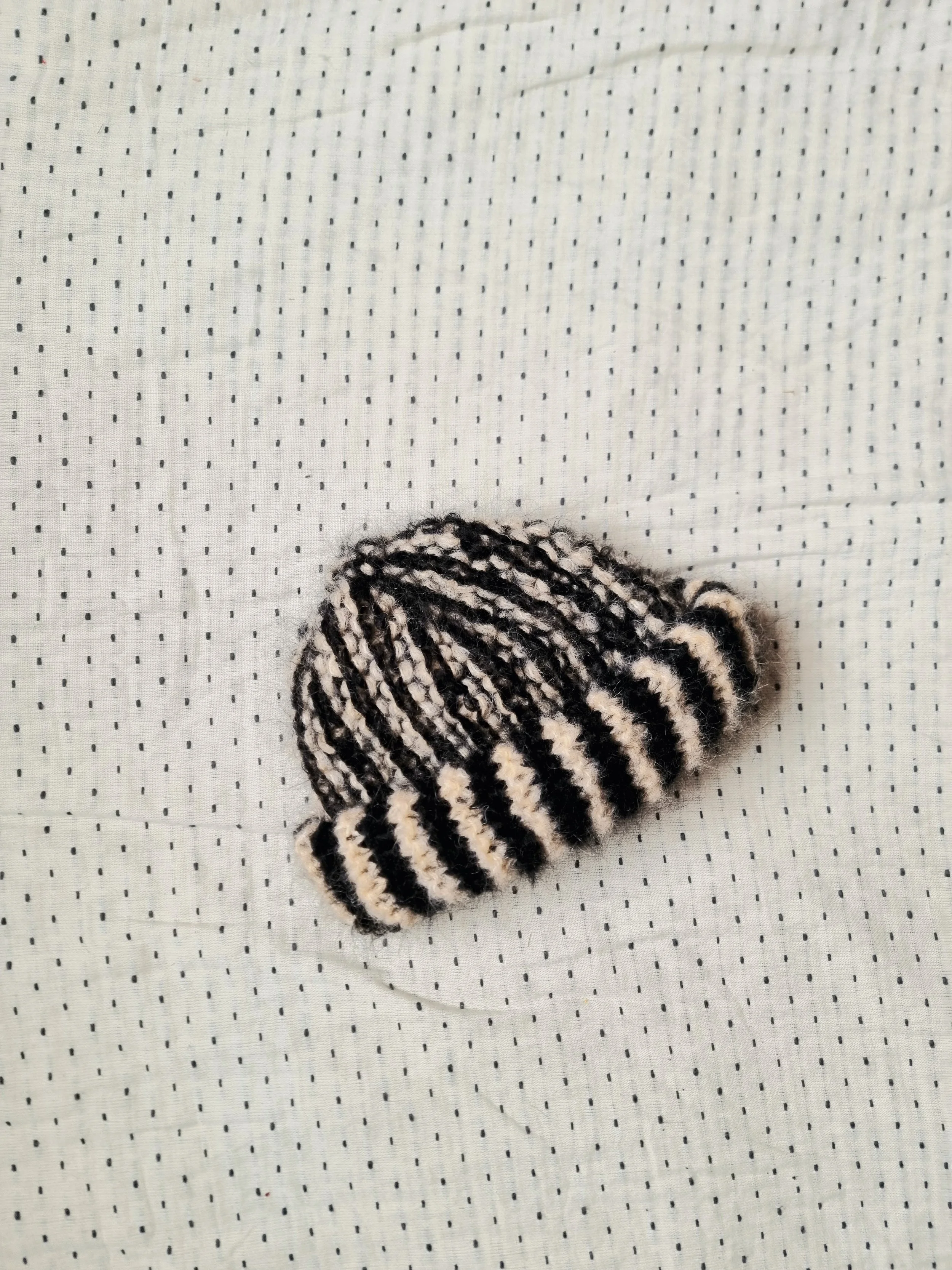 Handknit Stripey Vintage Mohair Hat