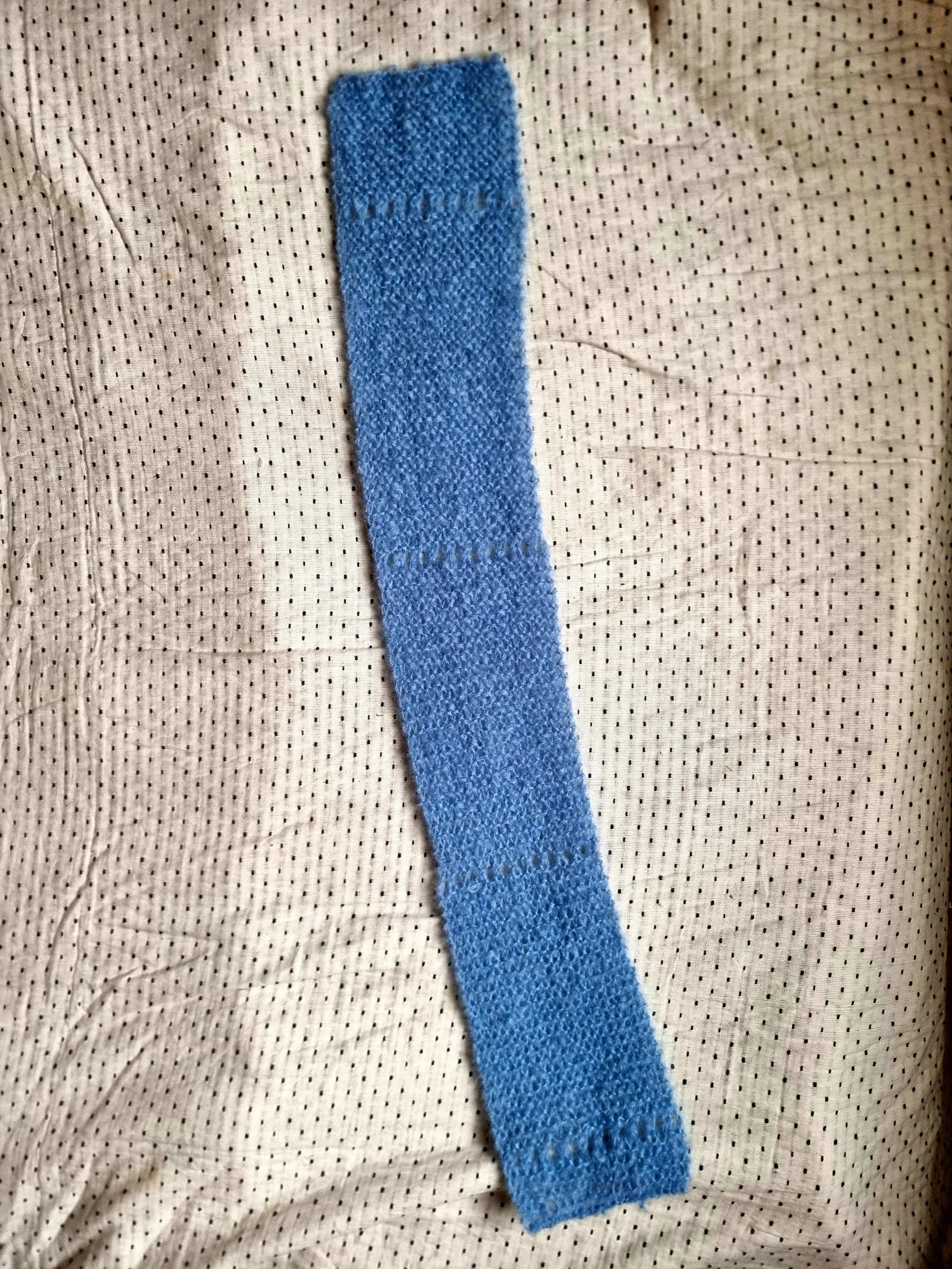 Handknit Vintage Mohair Scarf - Baby Blue