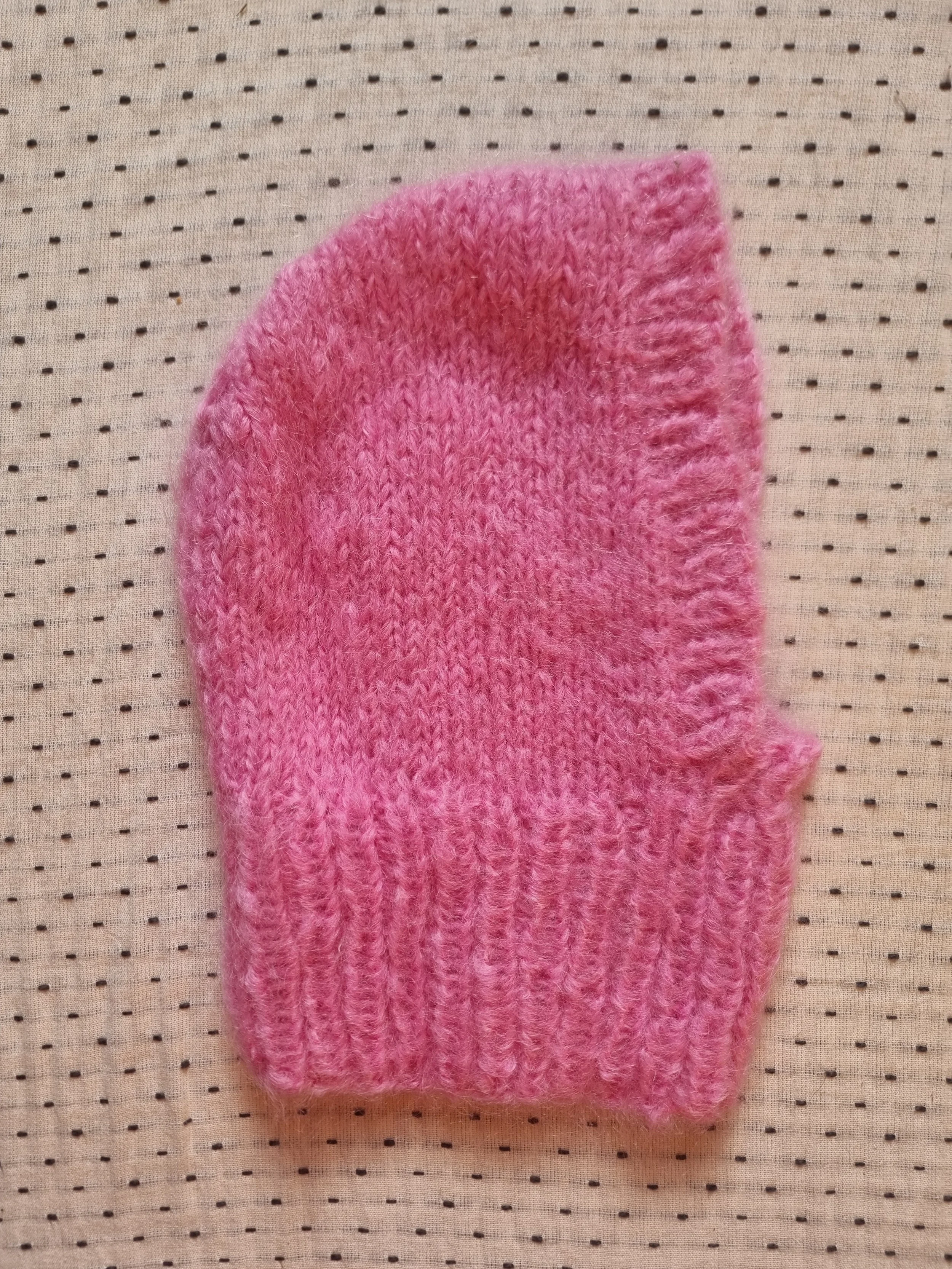 Handknit Balaclava - Vintage Mohair