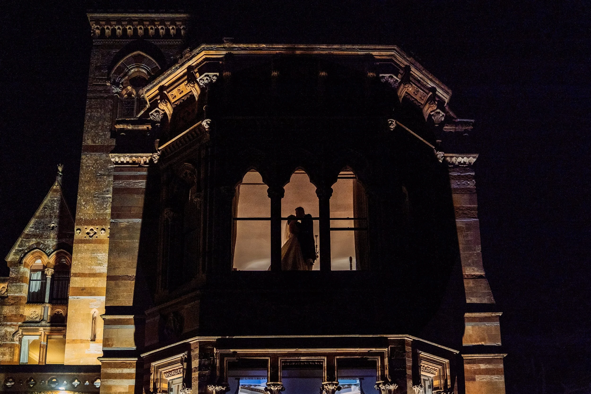 Sillouette image at Ettington park in the cotswolds