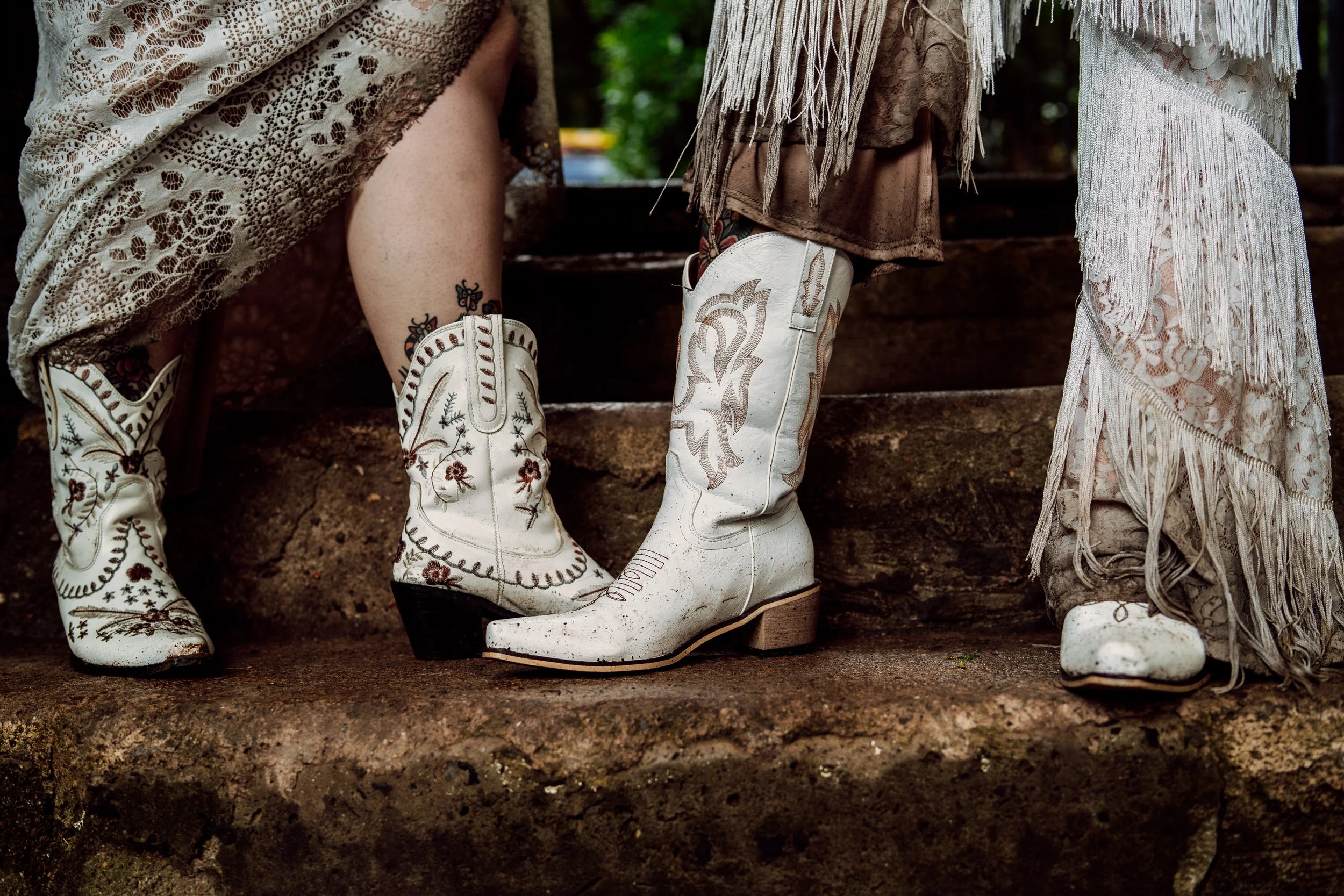 Untraditional Wedding Cowboy boots Photo Bristol