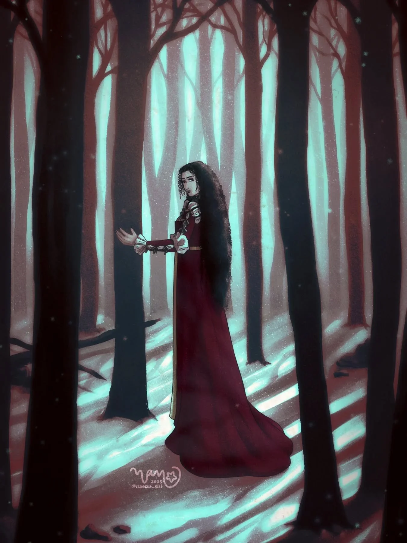 I felt like making something just for me, so have this very self indulgent piece of my oc Cintia (but make it italian renaissance kind of).

I want to center my art less around fanart and more around what I personally enjoy, but it will probably be a