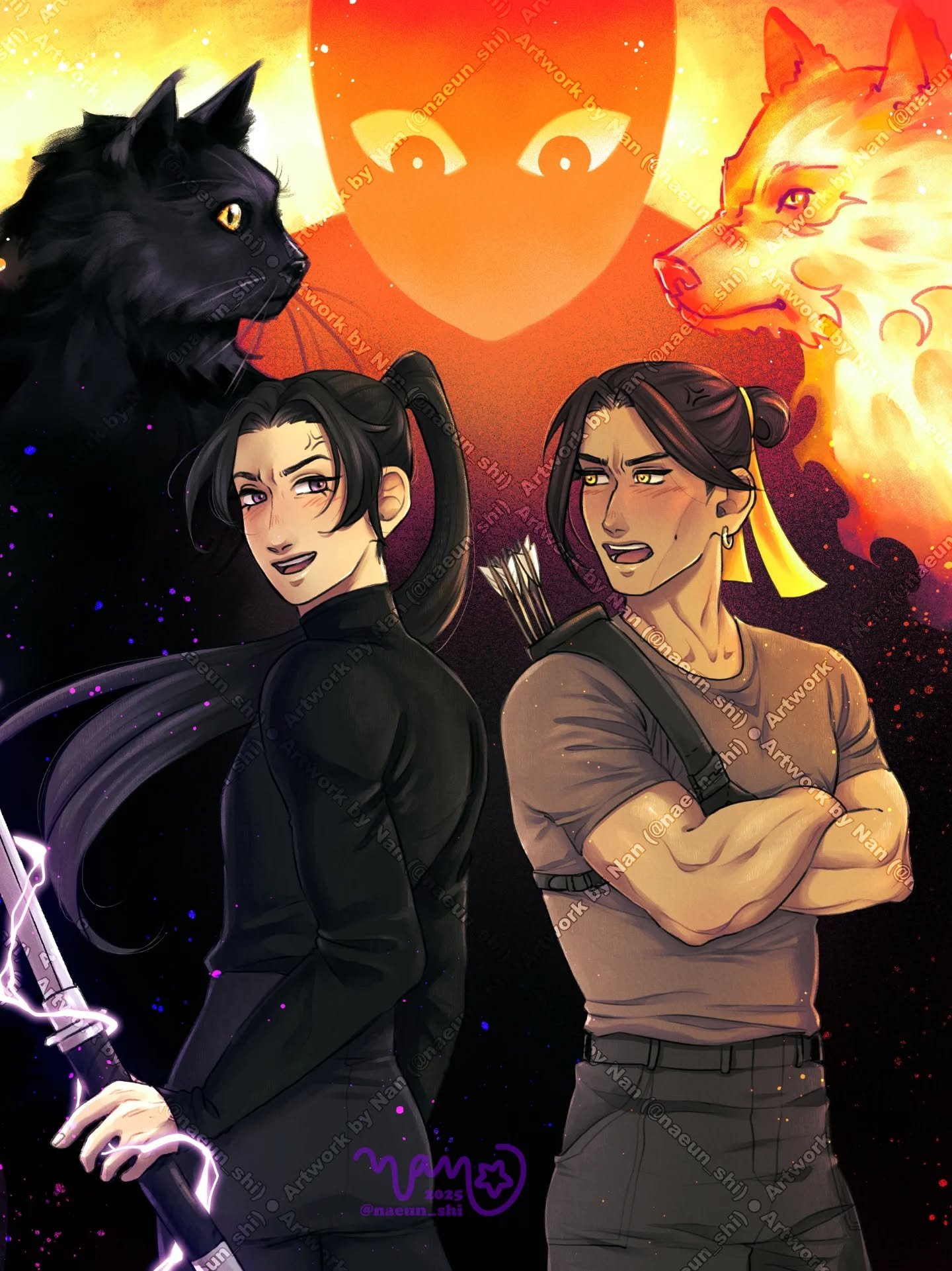 Today I'm sharing a recent commission I did for the lovely @nyx_nightshade006 🩷 It's a cover for her fanfic "Within Temptation", which you can read on AO3.

It was amazing to work on this cover design!! I actually did both front and back c