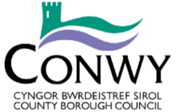 Logo of CONMY with a stylized building and waves, representing a construction or real estate organization.