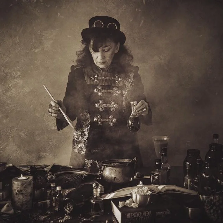 Beata Skorek, co-founder of Lovage and Rosemary, standing beside the catering truck during a corporate event.