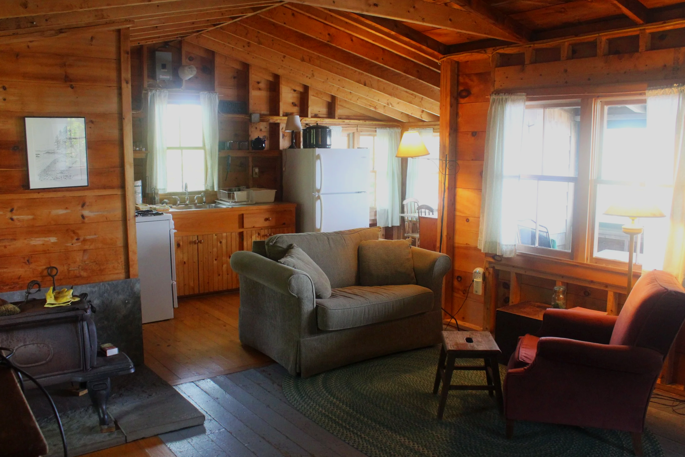 Living room and kitchen