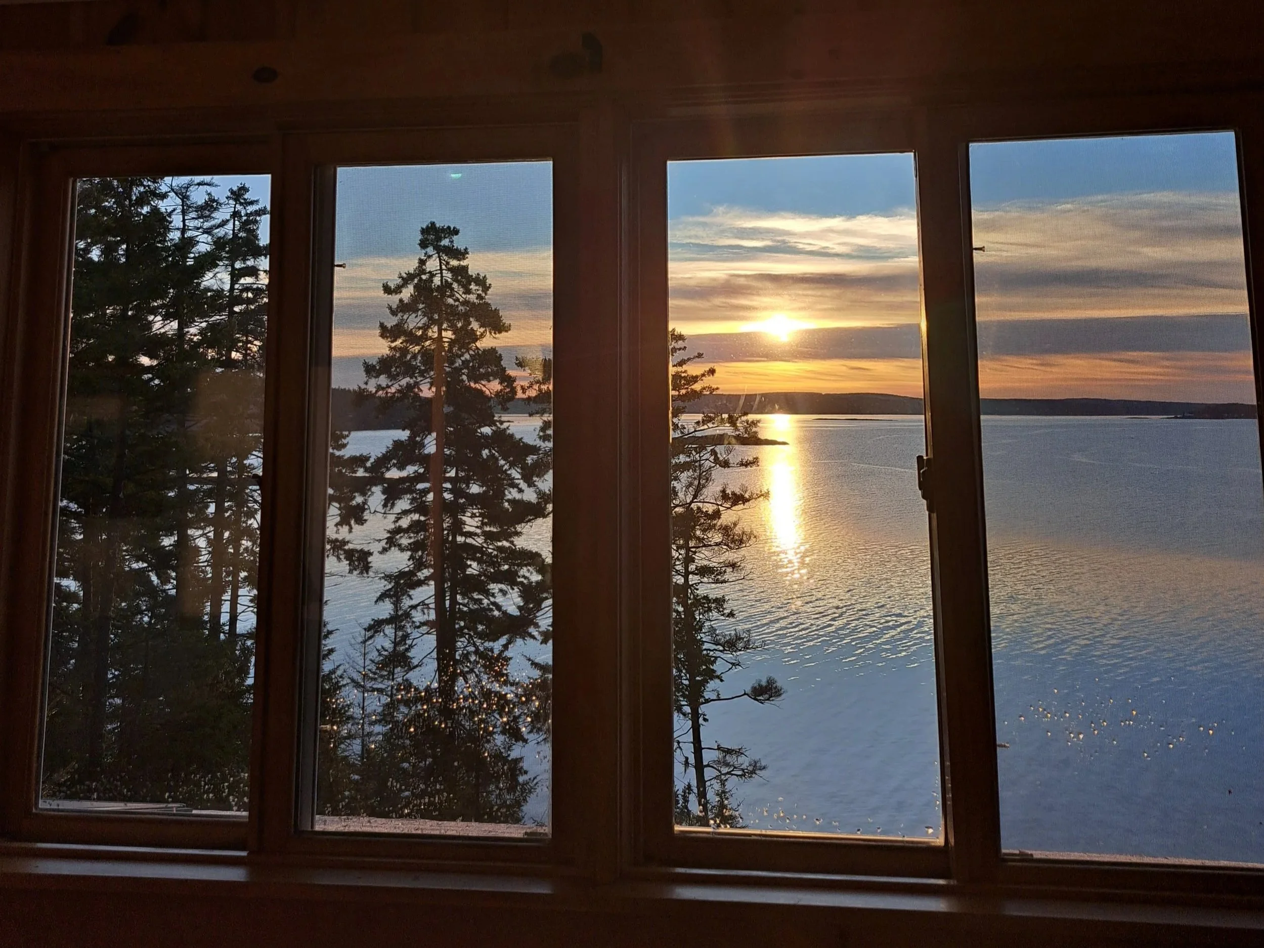 Sunrise from upstairs bedroom
