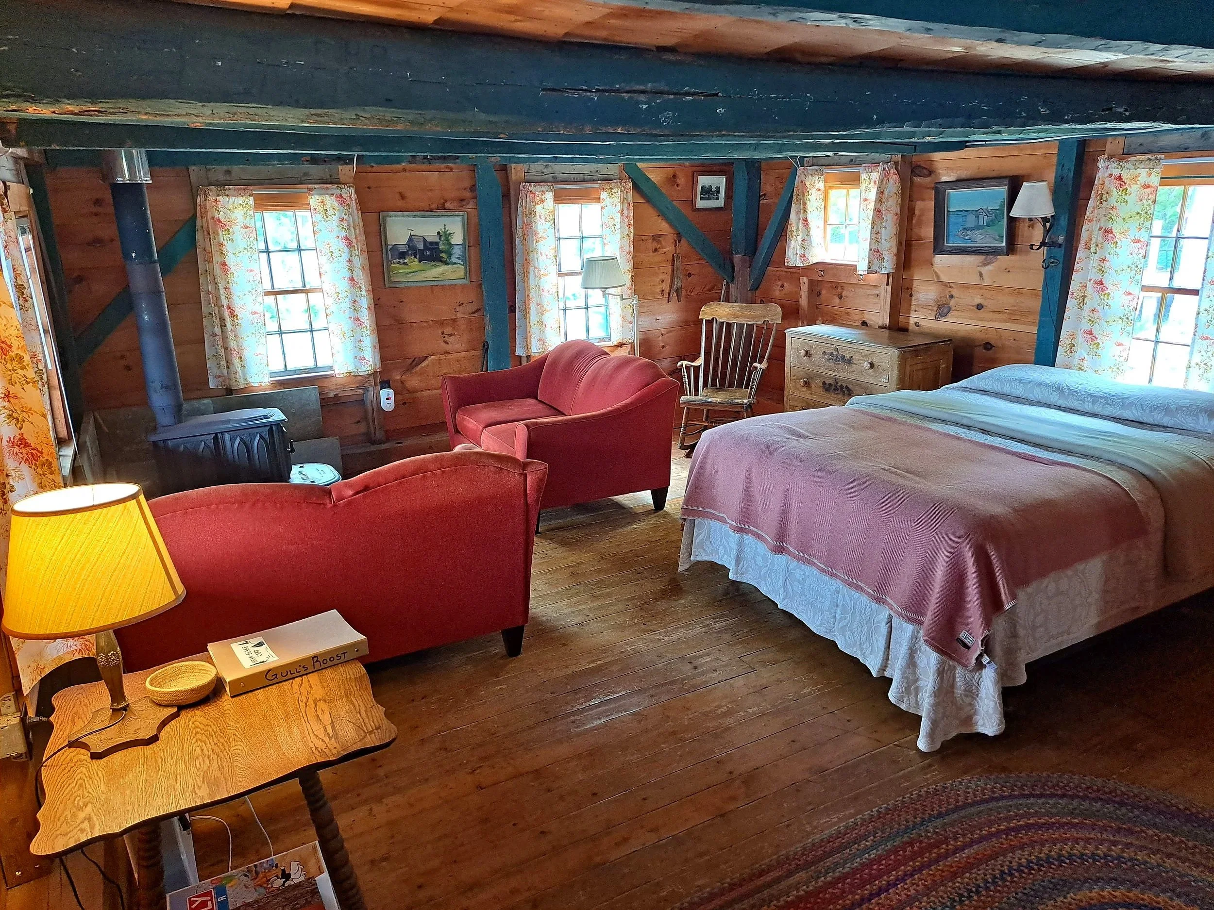 Living room and queen bed