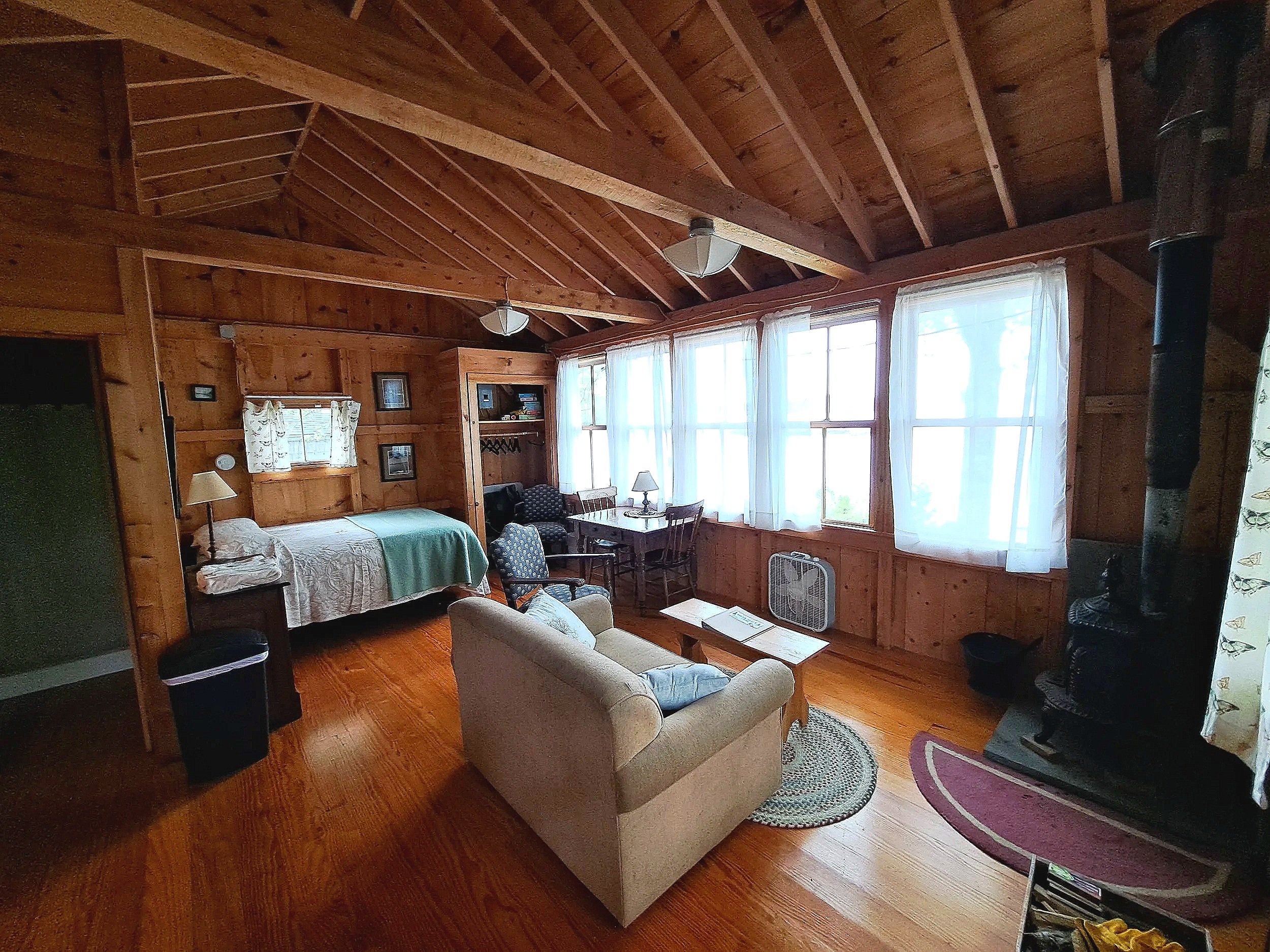 Studio bedroom, and living room