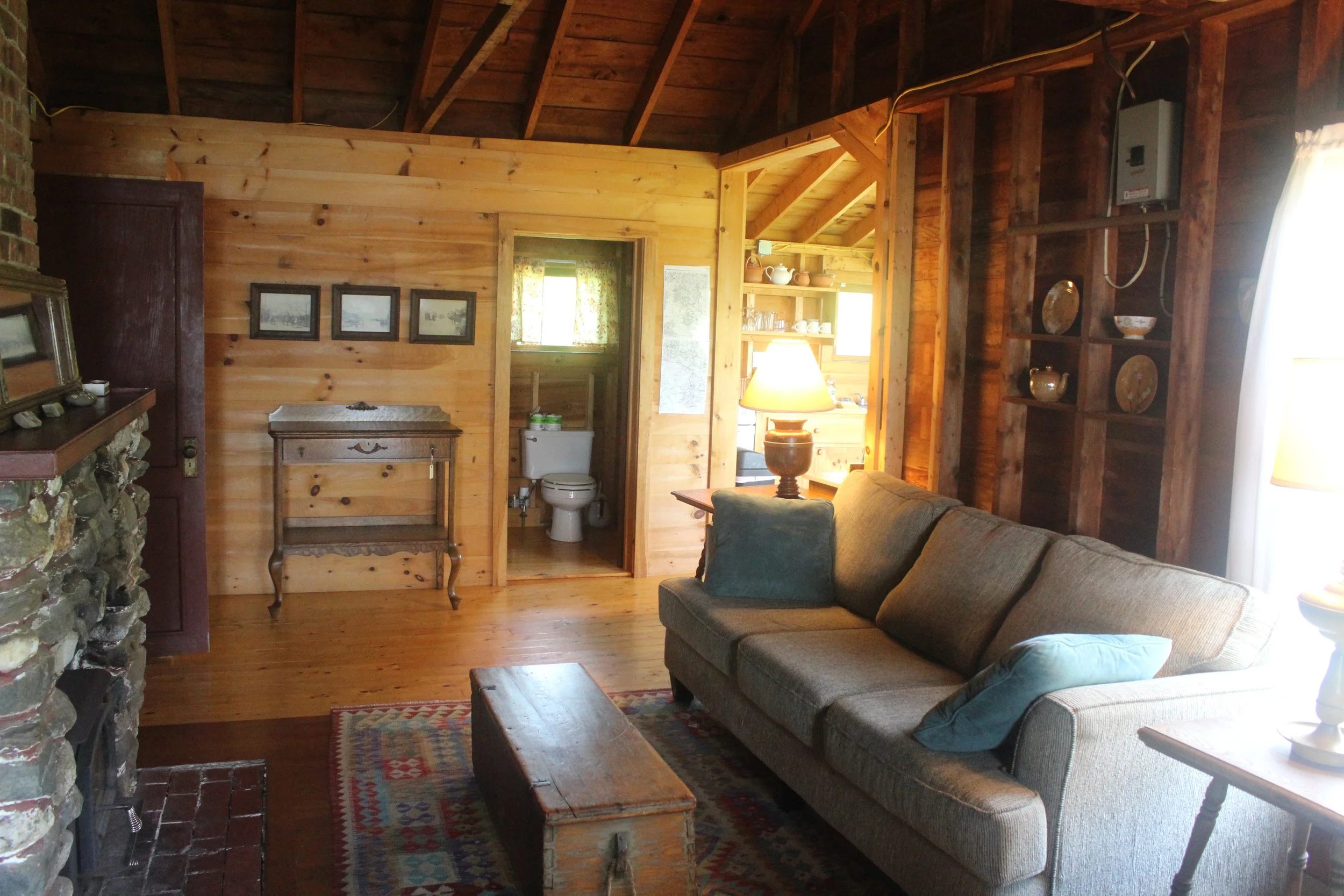 Living room with woodstoves