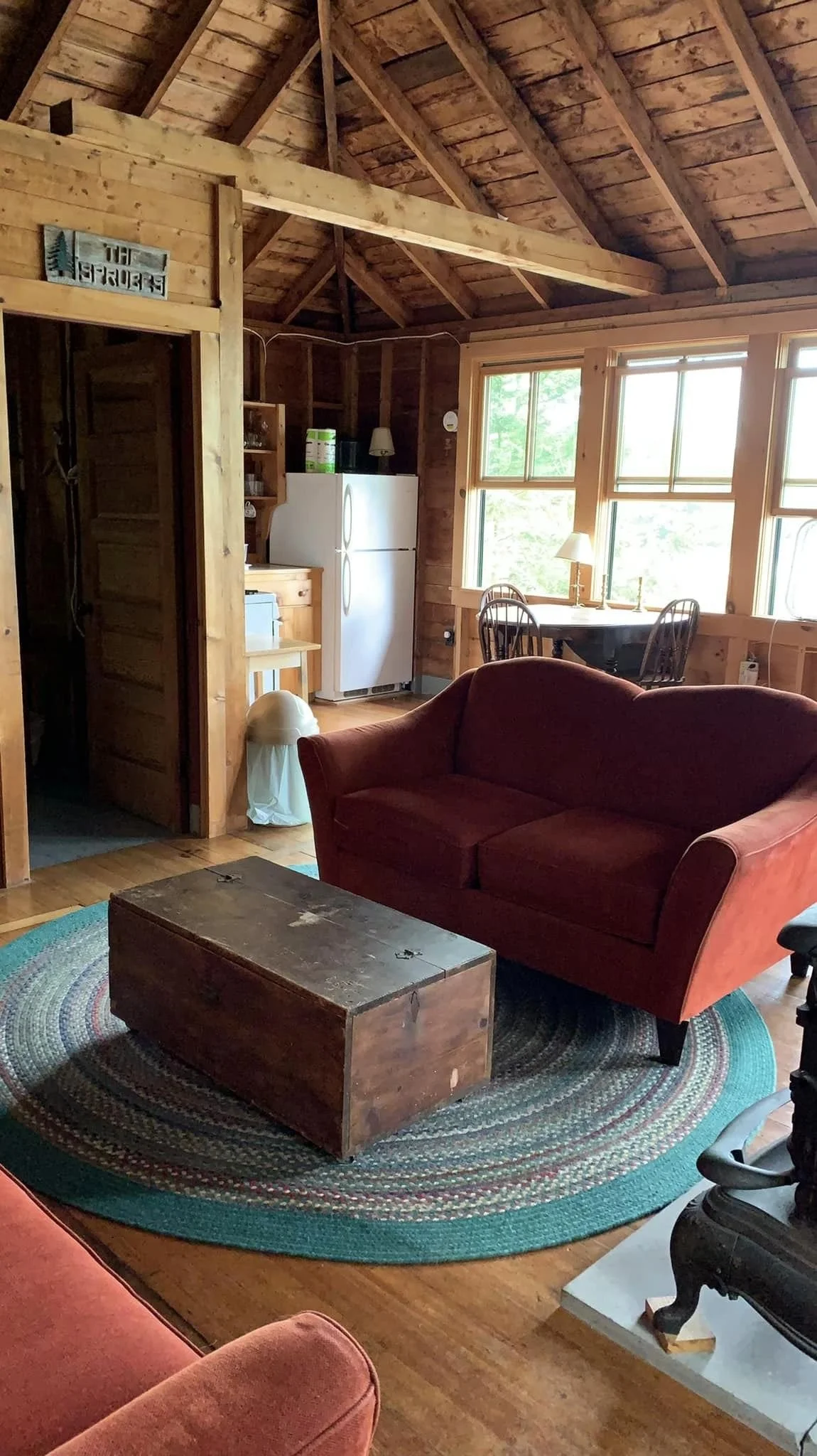 Living room and door to queen bedroom