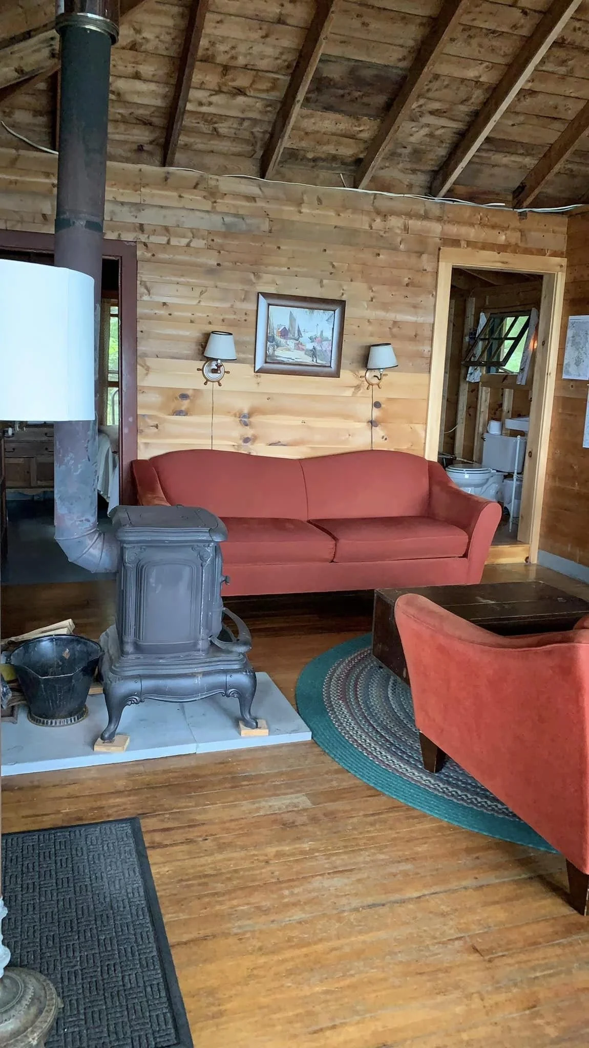 Living room and woodstove