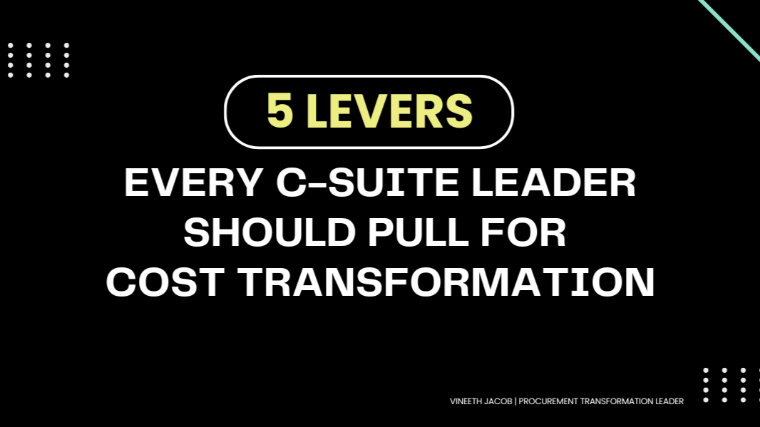 5 levers to rapidly transform your cost structure in a turnaround situation