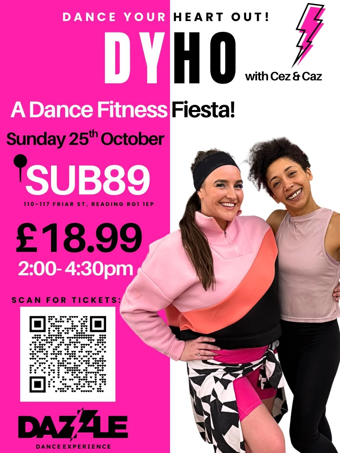 We&rsquo;re back!!!!!!! And we&rsquo;ve got some very exciting news......

We have a new home and it&rsquo;s perfect 😭 ⚡

Dance Your Heart Out is landing at SUB89 &mdash; Sunday 25th October, 2:00&ndash;4:30pm 💃

Expect the usual: high calorie burn
