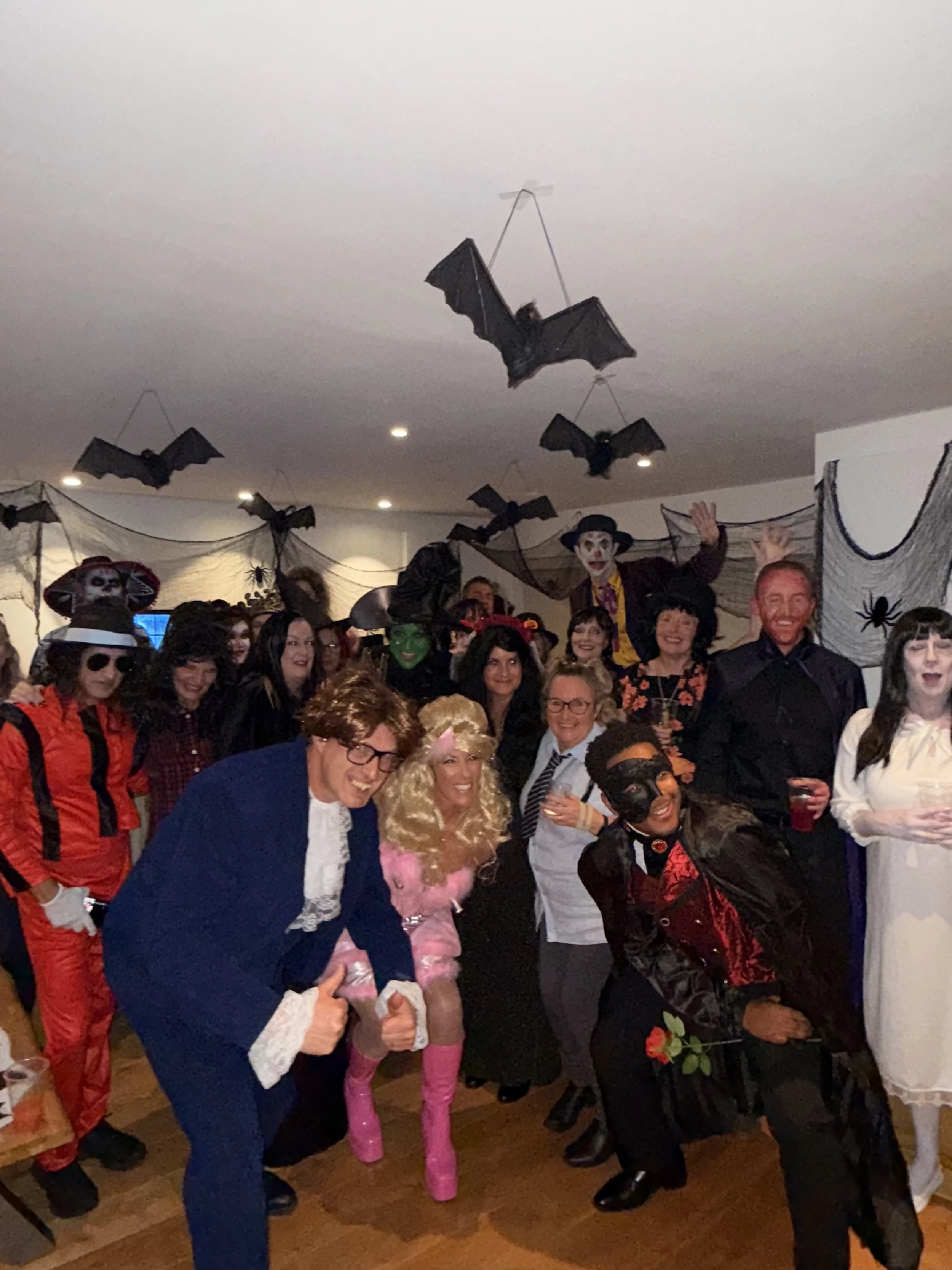 Halloween Spectacular dance party event in Reading, Berkshire – spooky themed Halloween dance class for adults with fancy dress costumes, high-energy music, beginner-friendly routines, inclusive group choreography, fun night out and seasonal celebrat