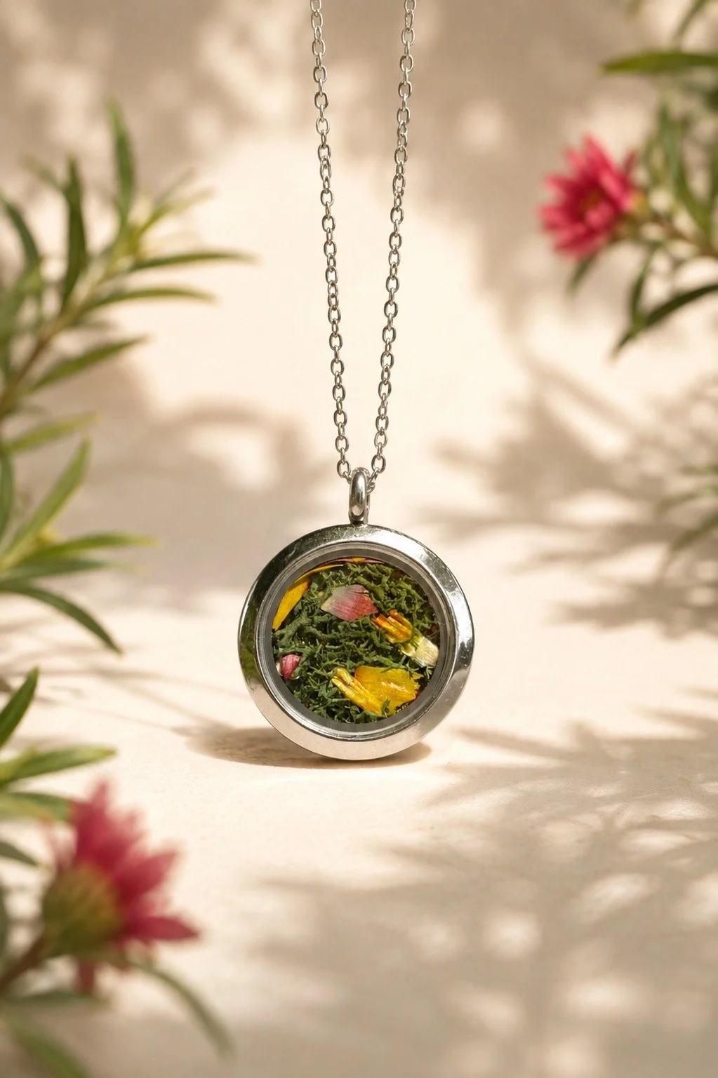 Stainless Preserved Moss Necklaces