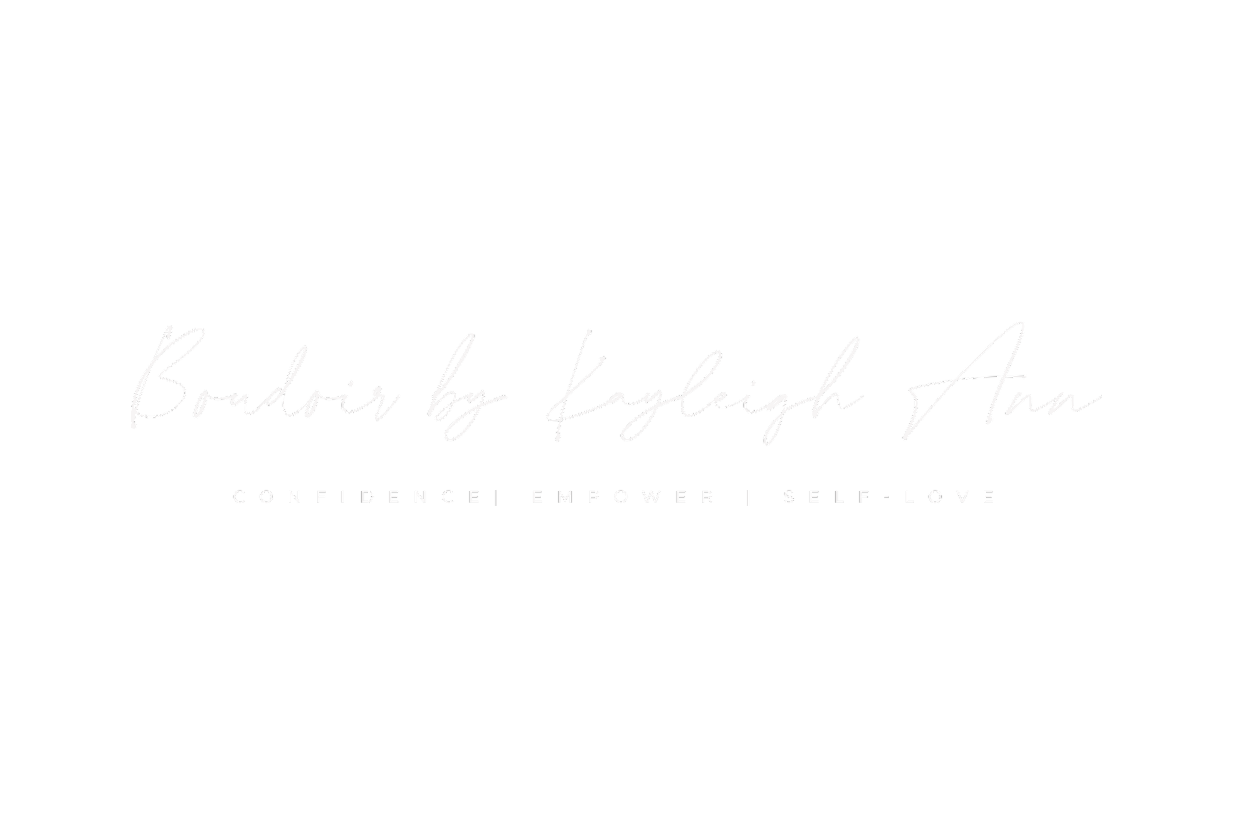 Black background with white handwritten text that reads 'Bodair by Kayleigh Ann,' and smaller capitalized text below saying 'Confidence | Empower | Self-Love'.