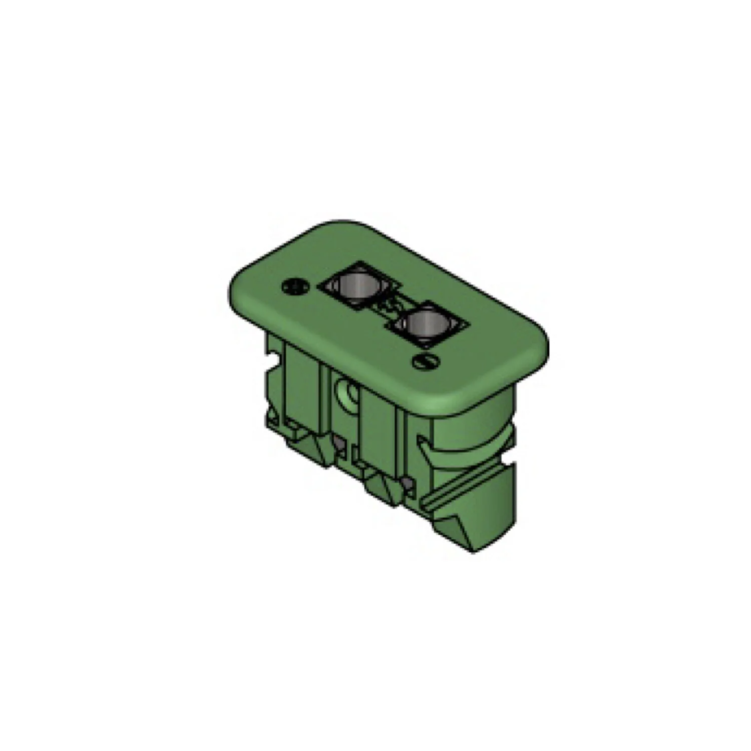 Rectangular Insert short Front mounted with screws