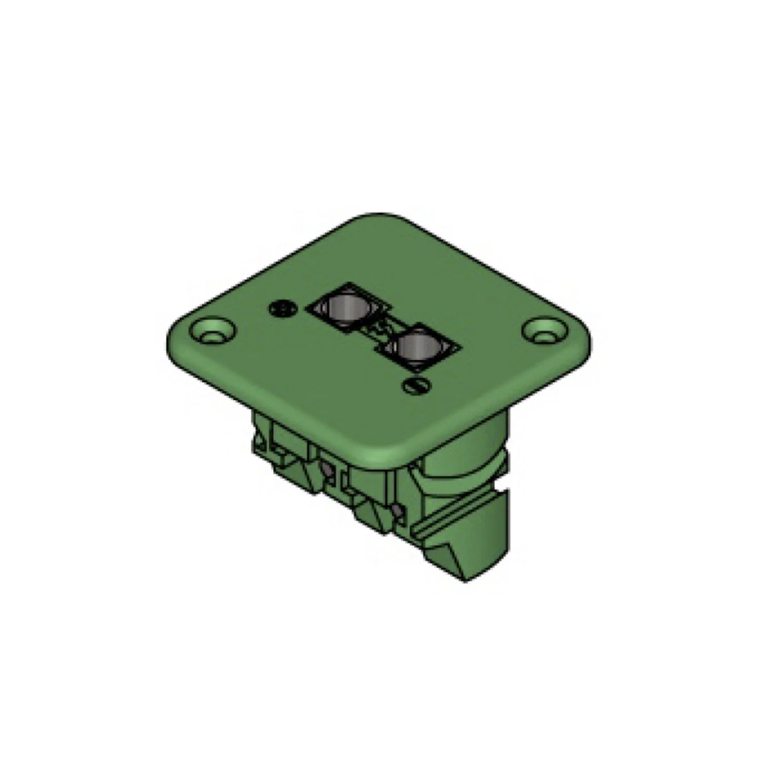 Square Insert Front mounted with screws