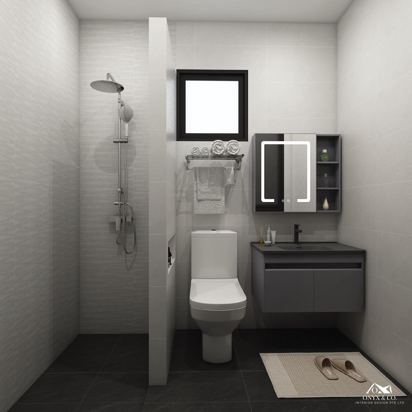 Simple, serene, stylish.
White tiles with grey accents bring a sleek, modern finish to the compact HDB bathrooms.

📩 DM us to transform your bathroom.
👉 Follow for more HDB design inspiration.

𝐂𝐨𝐧𝐭𝐚𝐜𝐭 𝐮𝐬 𝐍𝐎𝐖 𝐟𝐨𝐫 𝐚 𝐅𝐑𝐄𝐄 𝐜𝐨𝐧𝐬
