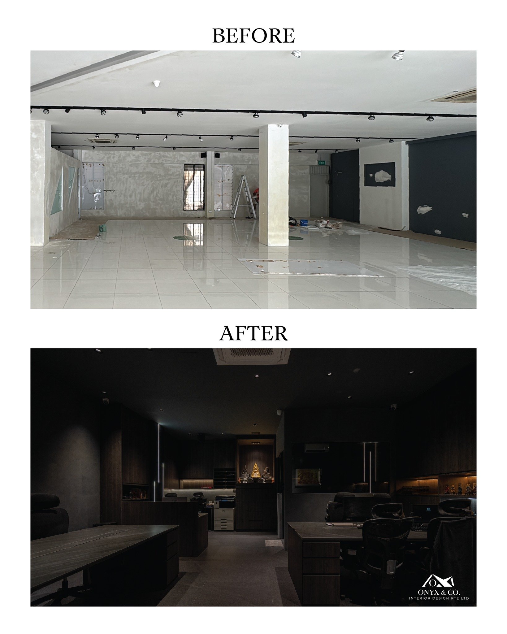 Work meets style ✨
Our office got a sleek makeover &mdash; dark, luxurious tones paired with functional design for a workspace that inspires every day.
➡️ Swipe to see the transformation!

📩 DM us to elevate your own space.
👉 Follow for more design