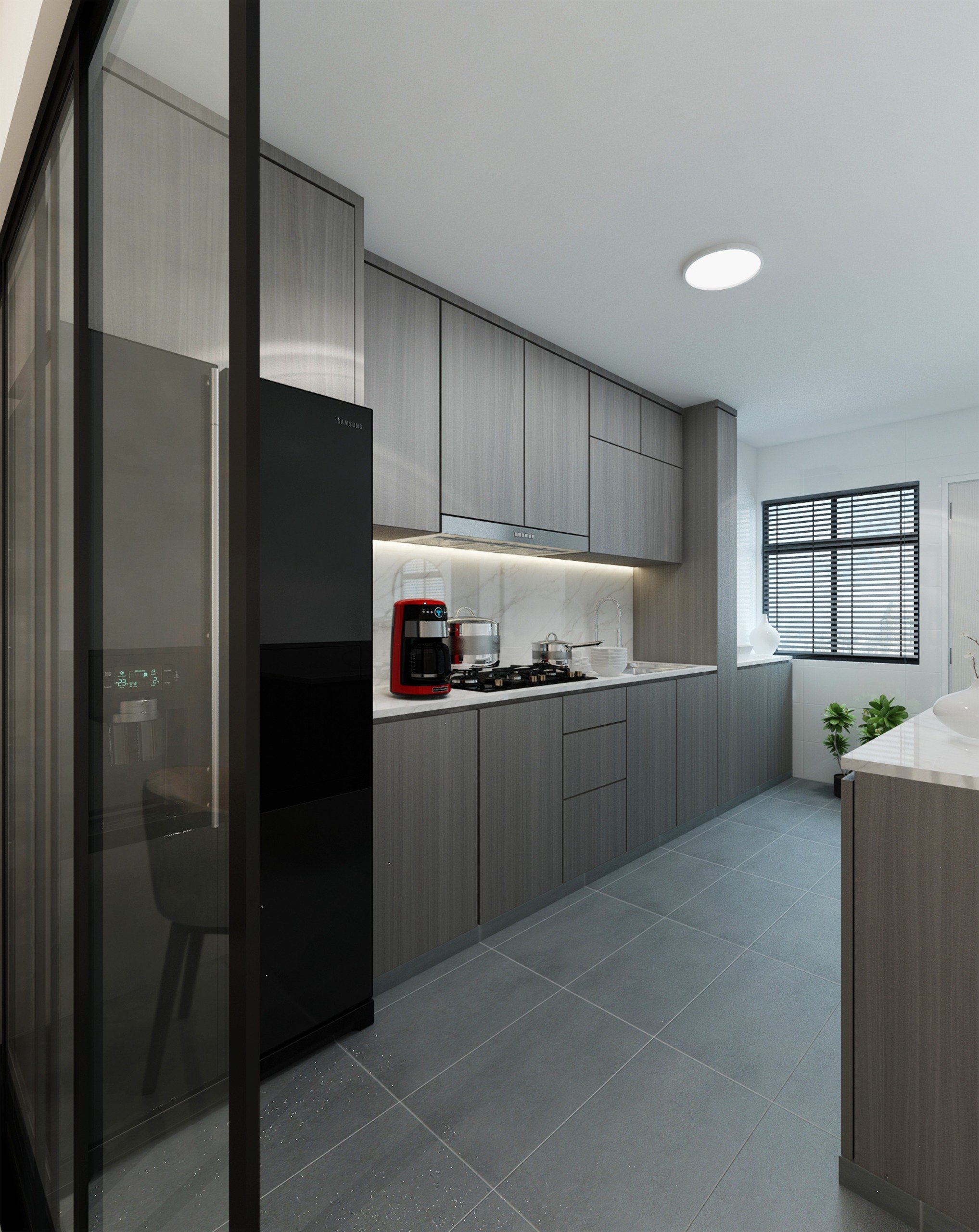 image of a kitchen makeover in HDB resale flat in singapore