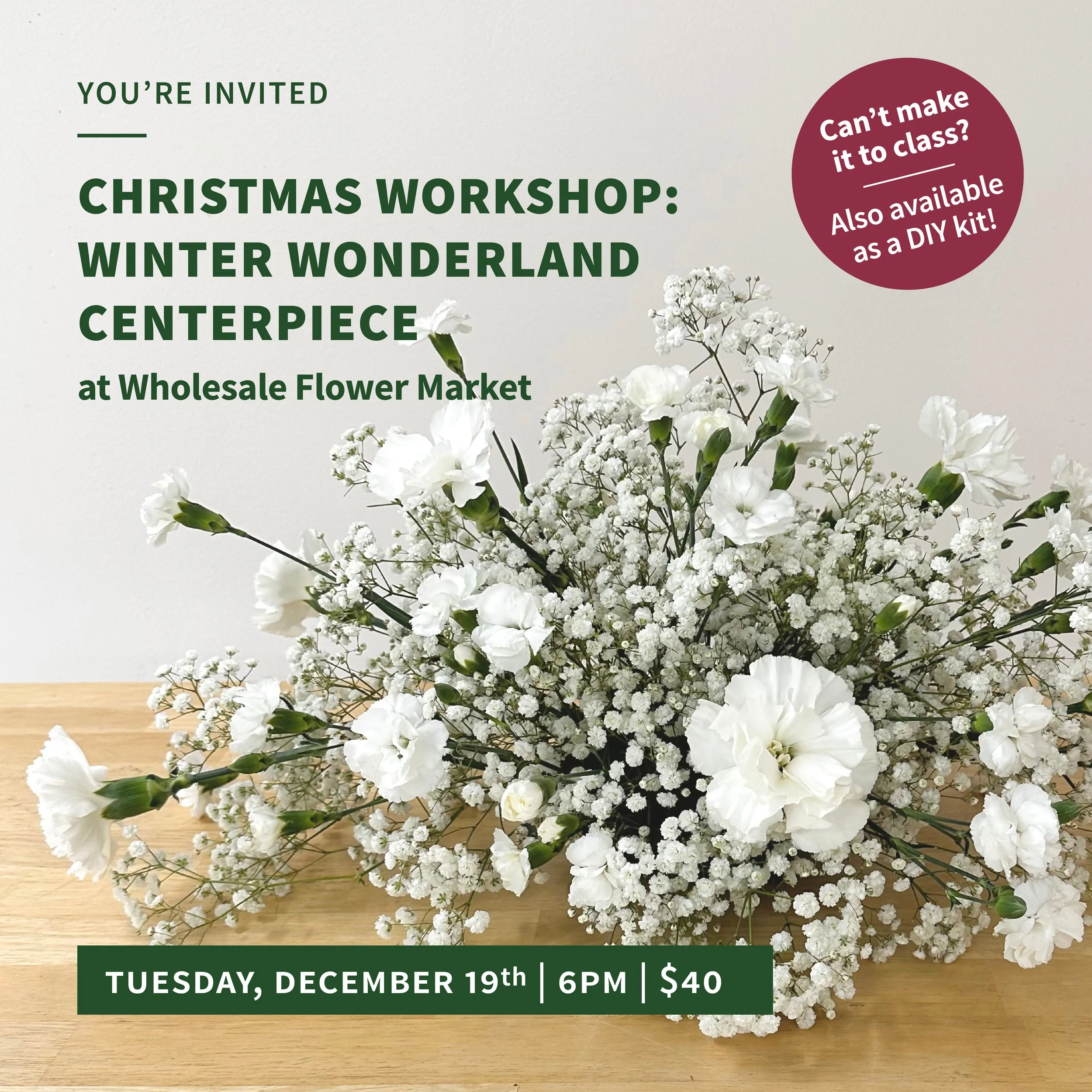 Christmas Centerpiece Workshop: Winter Wonderland
